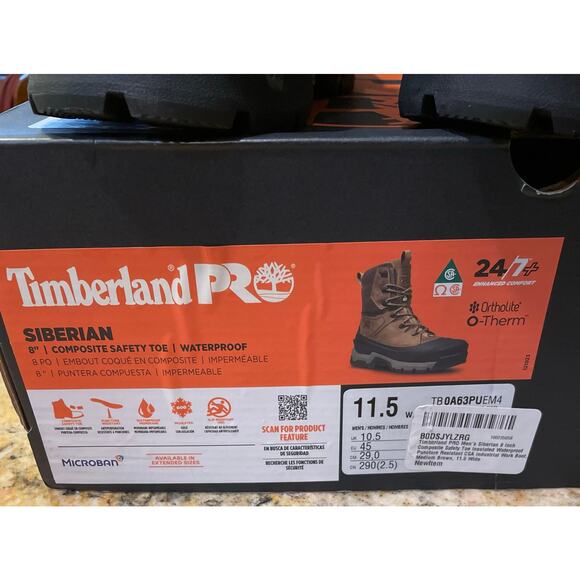 Timberland Pro Siberian CSA Composite Toe Waterproof Insulated Work Boots 11.5W main image 6